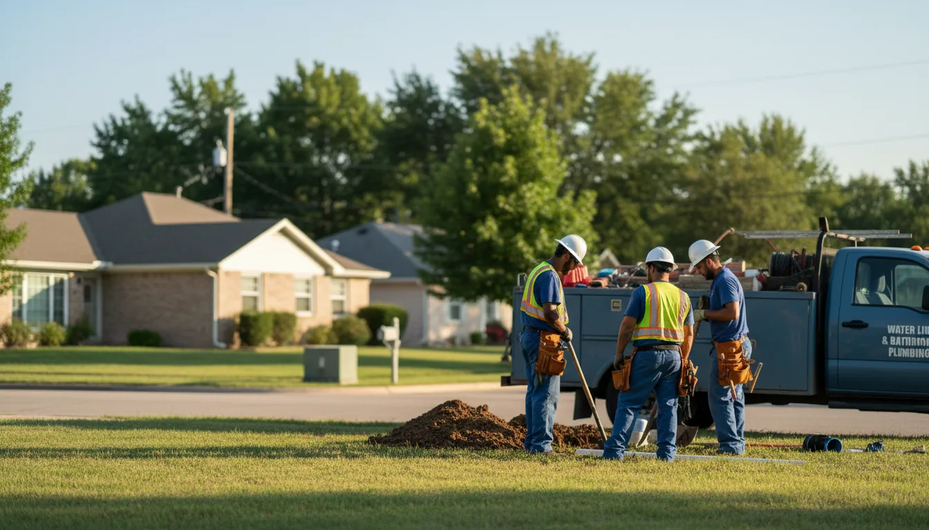 Residential water line and bathroom plumbing service in Petersburg, OH
